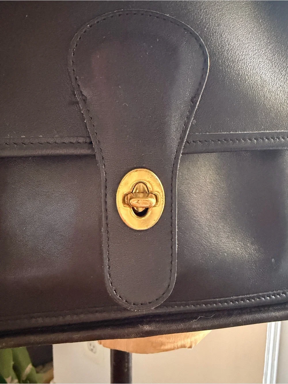 Coach structured leather